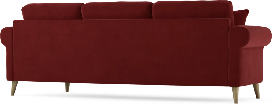 Eden - 3-sits soffa svängd - Röd