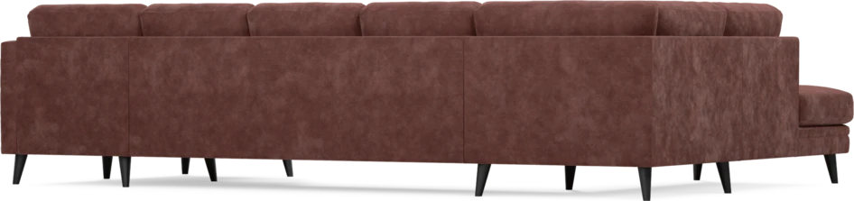 Eden - 3-sits soffa med divan vänster och schäslong höger - Röd
