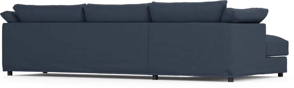 Cherrie - 3-sits soffa med schäslong vänster, med kappa - Blå