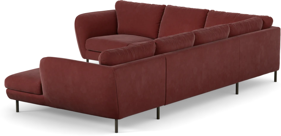 Madison Lux - Hörnsoffa med schäslong höger - Rosa