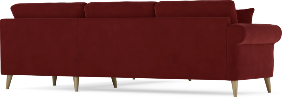 Eden - Hörnsoffa, 2,5+2,5-sits - Röd
