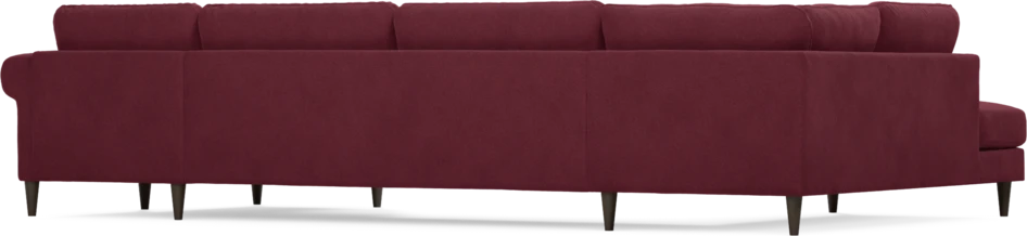 Bridge - 3-sits soffa med divan vänster och schäslong höger - Röd