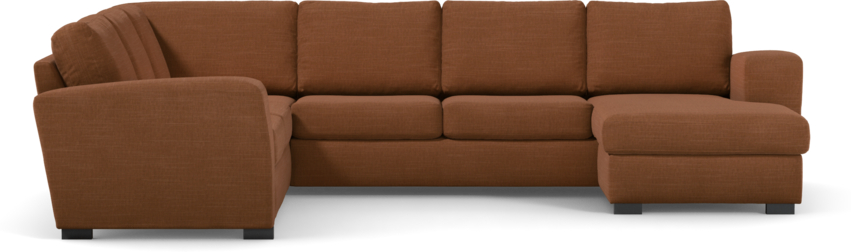 Friday - Hörnsoffa, 2+3-sits med schäslong höger - Orange