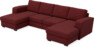 Friday - 2-sits soffa med två schäslonger - Rosa