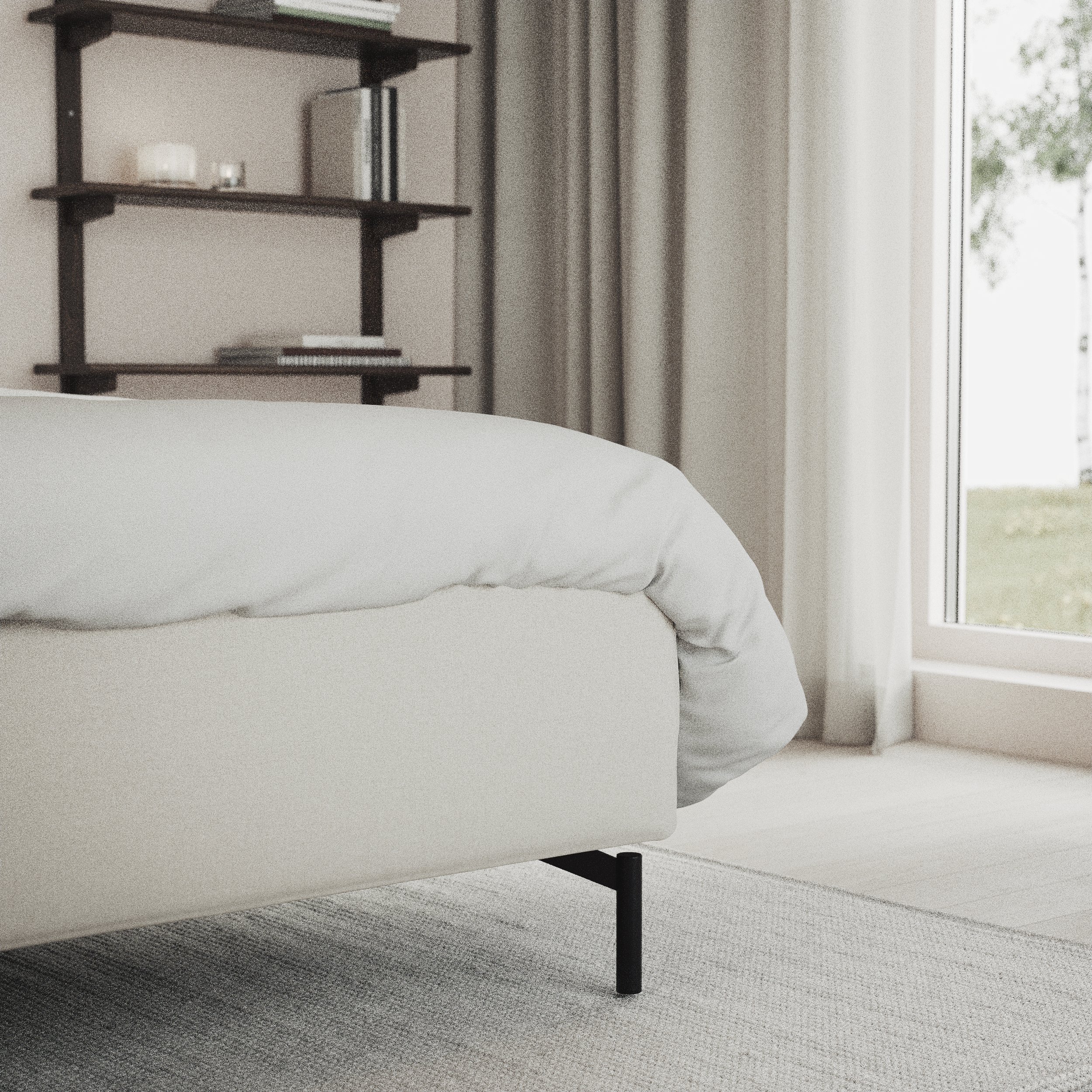 Delux Exclusive - Kontinentalsäng, enkelsäng 120 cm med bäddmadrass och sängben - inspiration