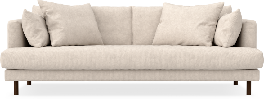 Harper - 3-sits soffa, hel dyna - Vit