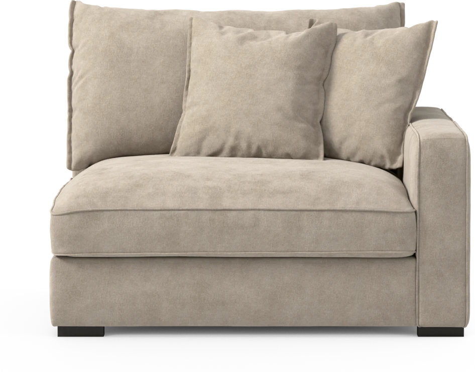 Rossi - 1,5-sits med armstöd höger - Beige