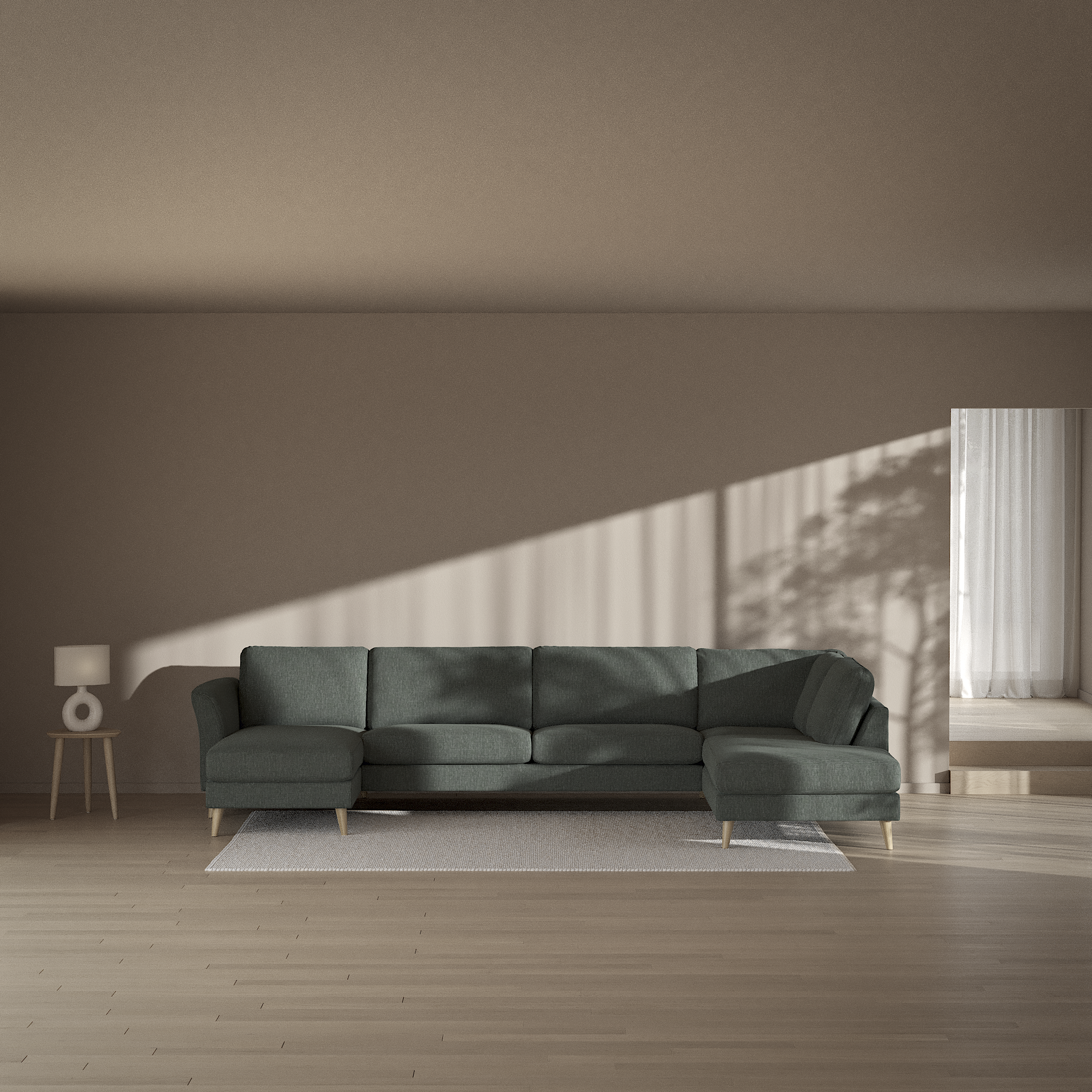 Bridge - 3-sits soffa med schäslong vänster och divan höger - inspiration