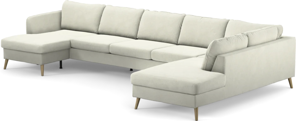 County - 4-sits soffa med schäslong vänster och divan höger - Vit