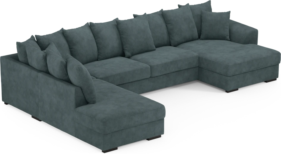 Town - 3-sits soffa med divan vänster och schäslong höger - Blå