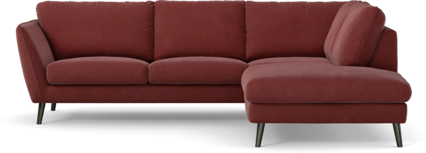 Madison Lux - 2-sits soffa med divan höger - Rosa