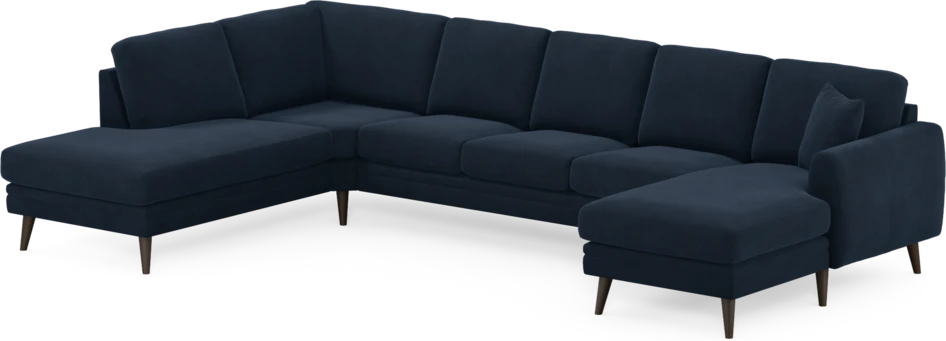 Eden - 3-sits soffa med divan vänster och schäslong höger - Blå