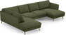 Madison Lux - 2-sits soffa med divan vänster och schäslong höger - Grön