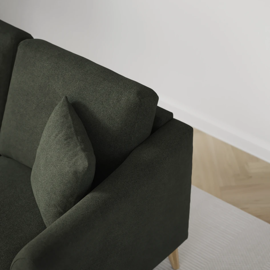 Eden - 3-sits soffa svängd - Grön