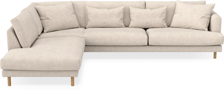 Harper - 3-sits soffa med divan vänster - Vit