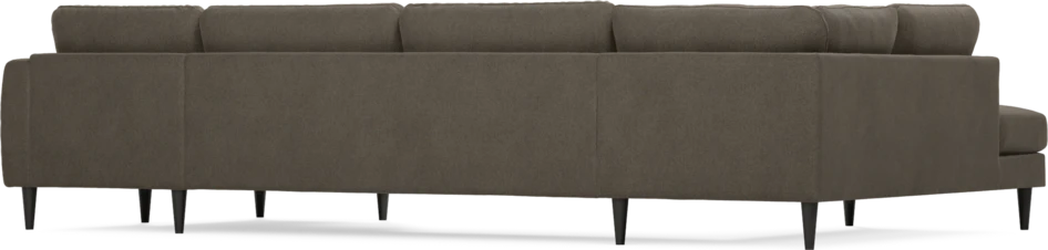 Bridge - 3-sits soffa med divan vänster och schäslong höger - Brun