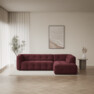 Bella - 3-sits soffa med divan höger - Röd