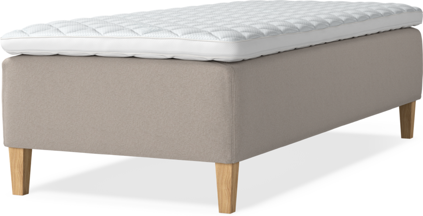 Delux Dream - Ramsäng, enkelsäng med bäddmadrass - Beige