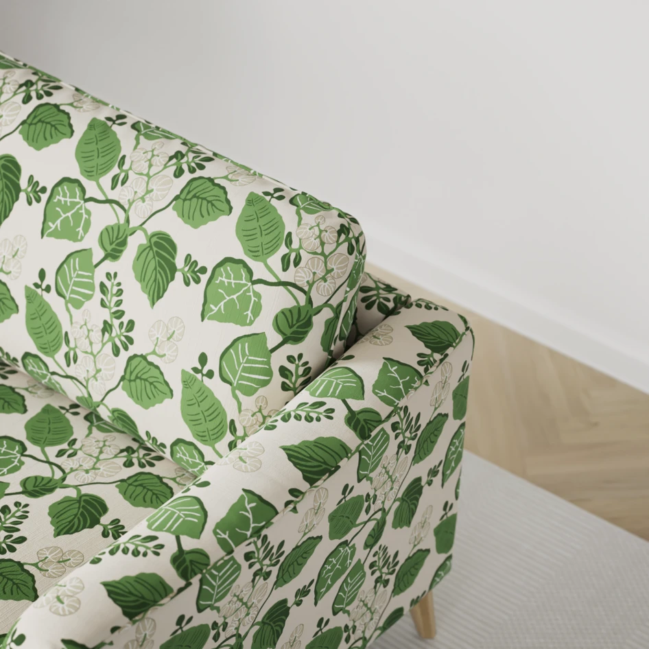 Bridge - 3-sits soffa med divan höger - Grön