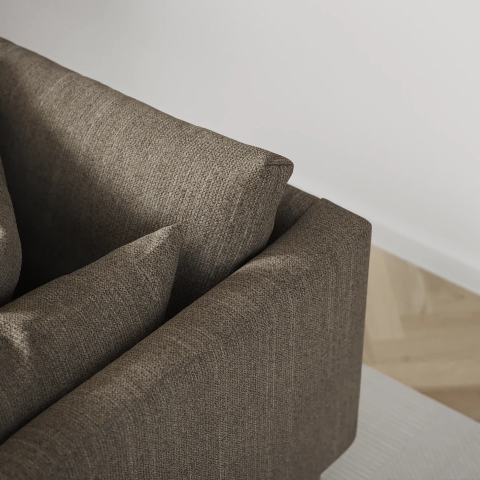 Harper - 3-sits soffa - Brun