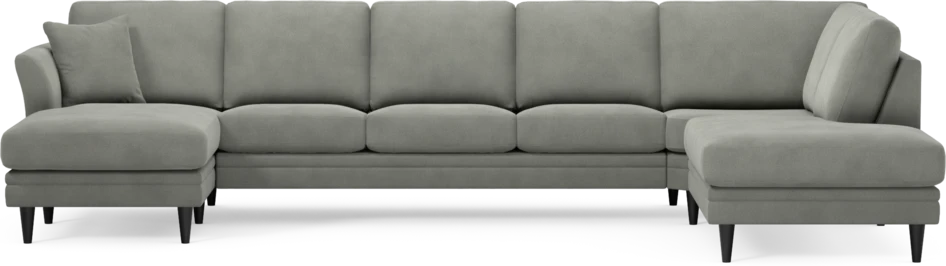 Eden - 3-sits soffa med schäslong vänster och divan höger - Grå