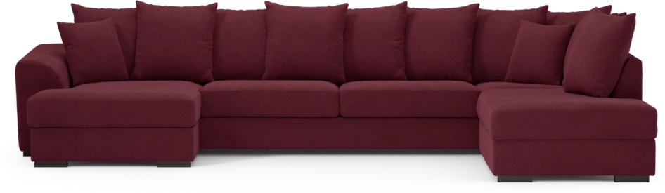 Town - 3-sits soffa med divan höger och schäslong vänster - Röd
