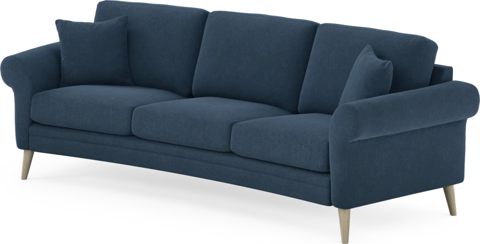Eden - 3-sits soffa svängd - Blå