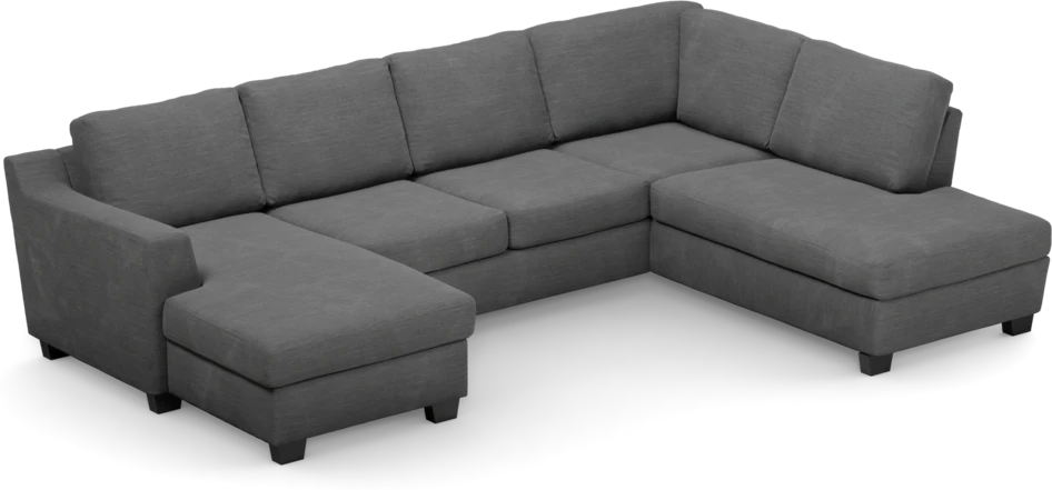 Friday - 3-sits soffa med schäslong vänster och divan höger - Grå