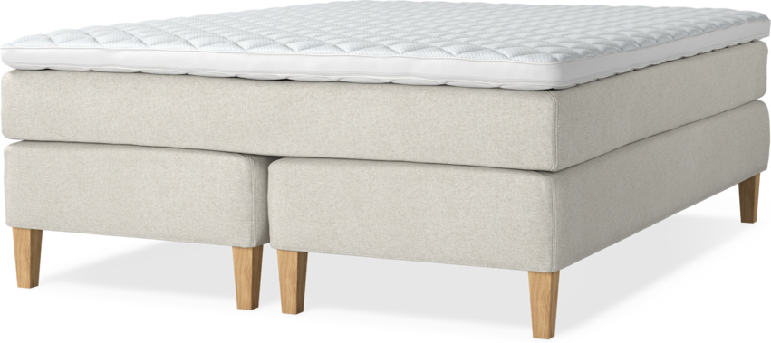 Delux Sense - Kontinentalsäng, dubbelsäng med bäddmadrass - Beige