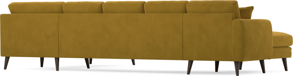 Eden - 3-sits soffa med schäslong vänster och divan höger - Gul