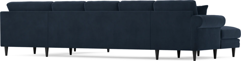 Eden - 3-sits soffa med schäslong vänster och divan höger - Blå