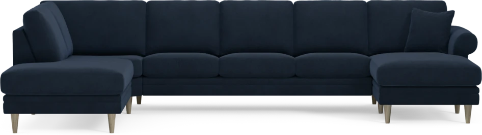 Eden - 3-sits soffa med divan vänster och schäslong höger - Blå