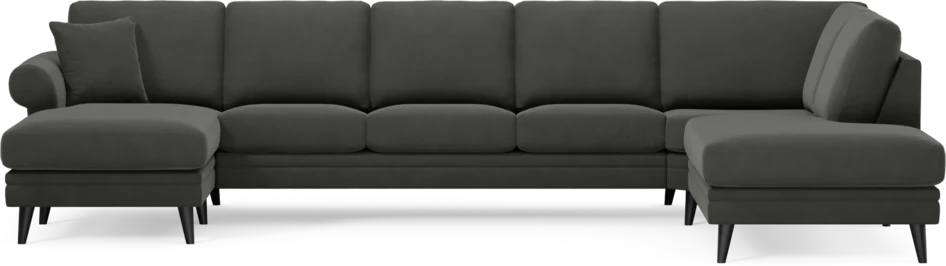 Eden - 3-sits soffa med schäslong vänster och divan höger - Grå
