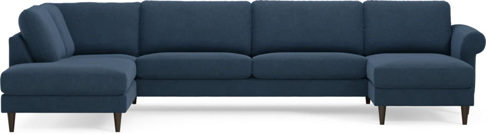 Bridge - 3-sits soffa med divan vänster och schäslong höger - Blå