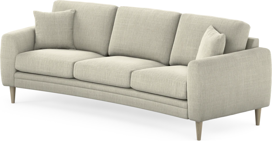 Eden - 3-sits soffa svängd - Beige