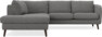 Madison - 2-sits soffa med divan vänster - Grå