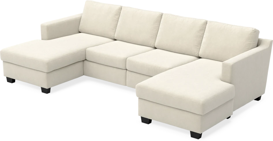 Friday - 2-sits soffa med två schäslonger - Beige