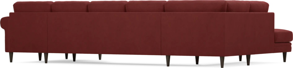 Eden - 3-sits soffa med divan vänster och schäslong höger - Röd