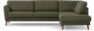 Bridge - 3-sits soffa med divan höger - Grön