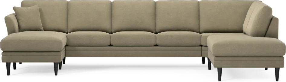 Eden - 3-sits soffa med schäslong vänster och divan höger - Beige