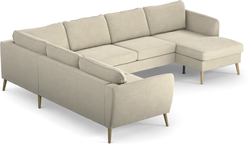 County - Hörnsoffa, 2+3-sits med schäslong höger - Beige