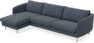 Madison - 3-sits soffa med schäslong vänster - Blå