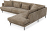 Harper - 3-sits soffa med divan höger - Brun