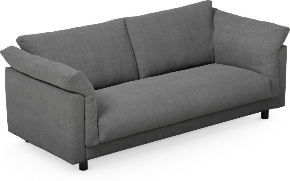 Cherrie - 2,5-sits soffa, hel dyna, fast klädsel - Grå