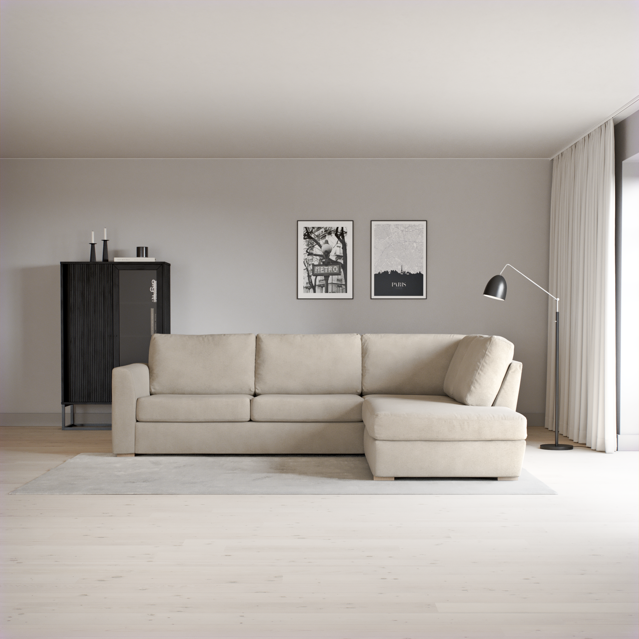 Friday, 2,5-sits soffa med divan höger