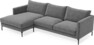 Impression Delux - 3-sits soffa med schäslong vänster - Grå