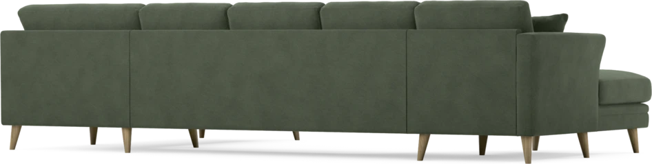 Eden - 3-sits soffa med schäslong vänster och divan höger - Grön