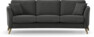 Eden - 3-sits soffa svängd - Svart