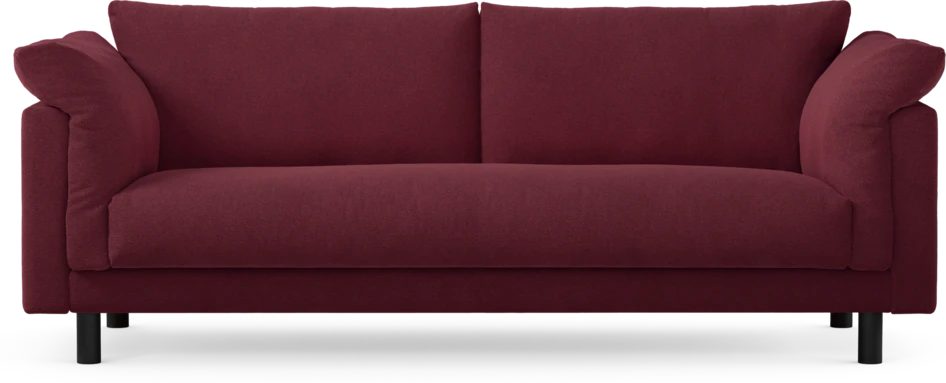 Cherrie - 3-sits soffa, hel dyna, fast klädsel - Röd