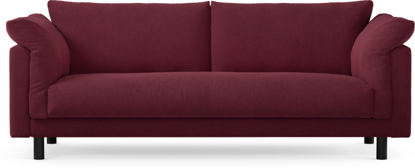 Cherrie - 3-sits soffa, hel dyna, fast klädsel - Röd